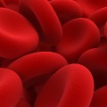 Las células rojas de la sangre.