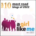 Top 10 blogs of 2022 and A Girl Like Me logo.
