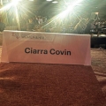 Ciarra Covin's name card at International Workshop on Women and HIV.