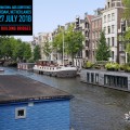 Some buildings near water in Amsterdam.