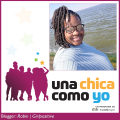 Bloguera Robin ("Girlpozitive") y logotipo por Una Chica Como Yo.