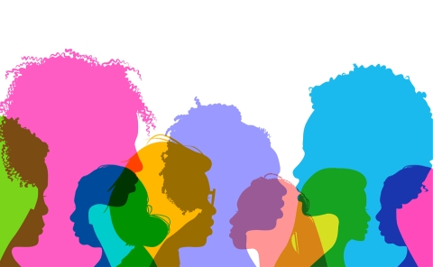 Colorful illustration of Black women's profiles.