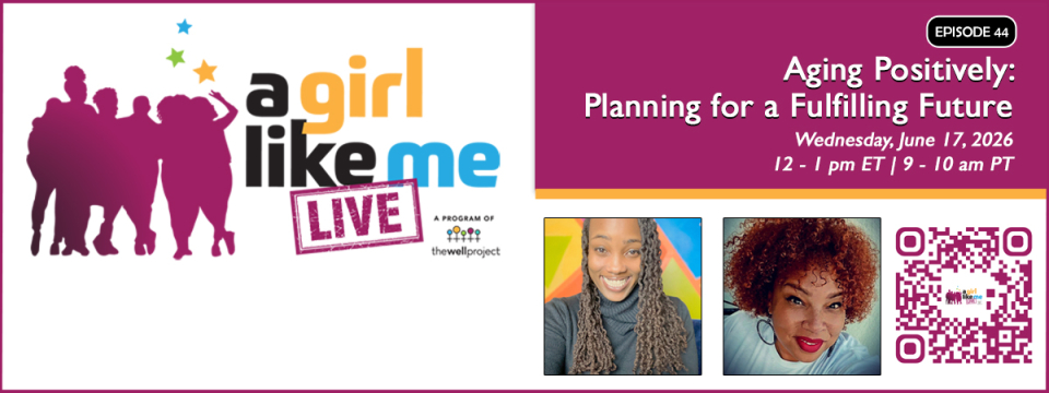 Flyer for A Girl Like Me LIVE event with headshots of Ciarra "Ci Ci" Brown and Bridgette Picou, as well as event details and a QR code to register.