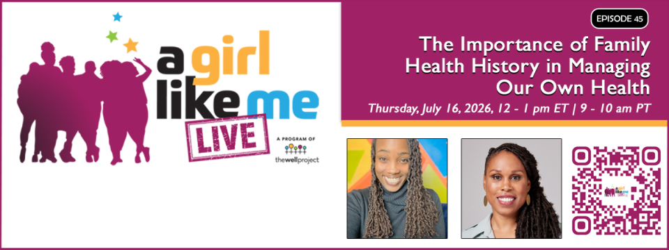 A Girl Like Me LIVE flyer with headshots of Ciarra “Ci Ci” Brown and Oni Blackstock and event details.