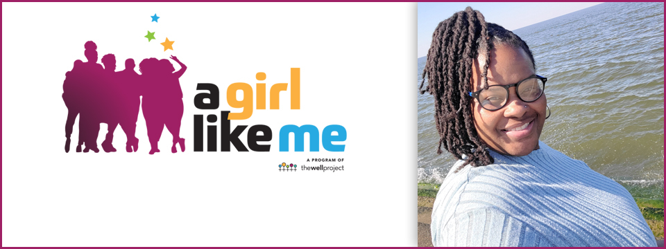 Blogger Robin (Girlpozitive) and logo for A Girl Like Me.