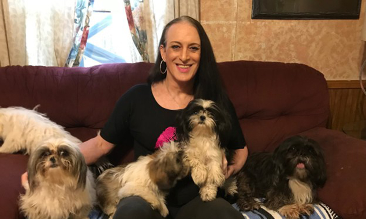 KatieAdsila with some of her dogs.