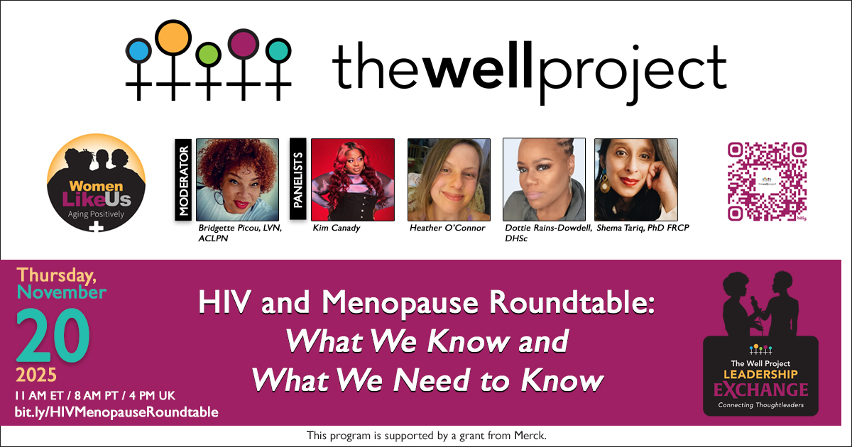 Flyer for HIV and Menopause Roundtable.