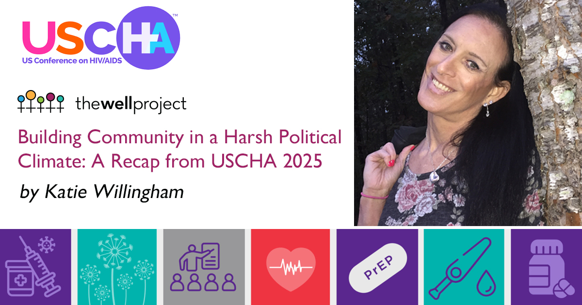 Katie Willingham, title of this piece, and logos for USCHA and The Well Project.