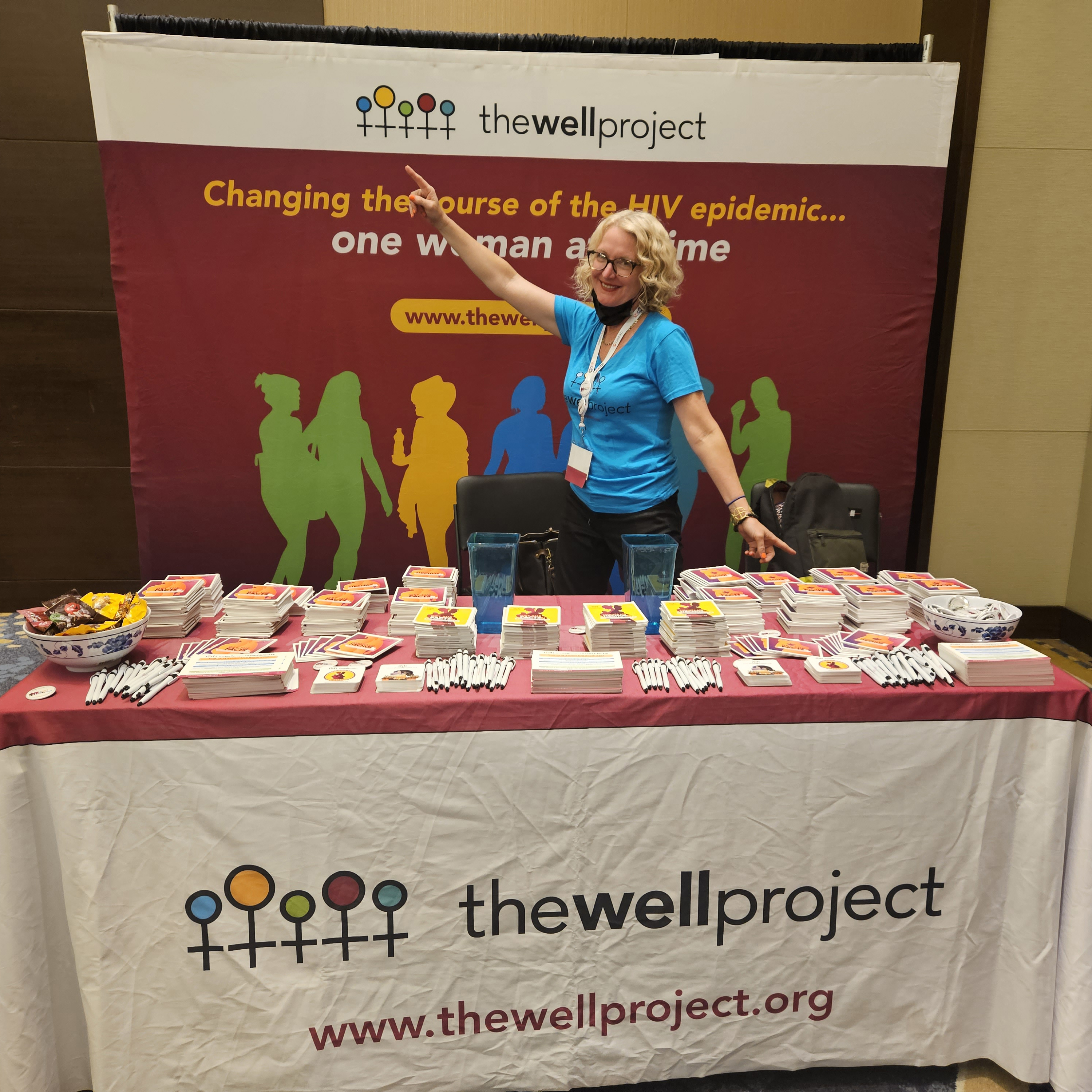 The Well Project's executive director, Krista Martel, at our booth at USCHA.